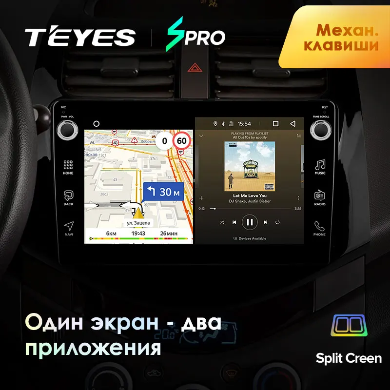 TEYES SPRO Штатная магнитола для Шевроле Спарк M300 Chevrolet Spark 2009 2010 2011 2016 Android 8.1 до 8-ЯДЕР 4
