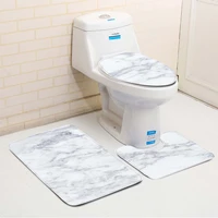 3pcs carpet set bathroom 3d stone printing non slip bath mat bathroom kitchen carpet doormats decor toilet seat tank cover rug