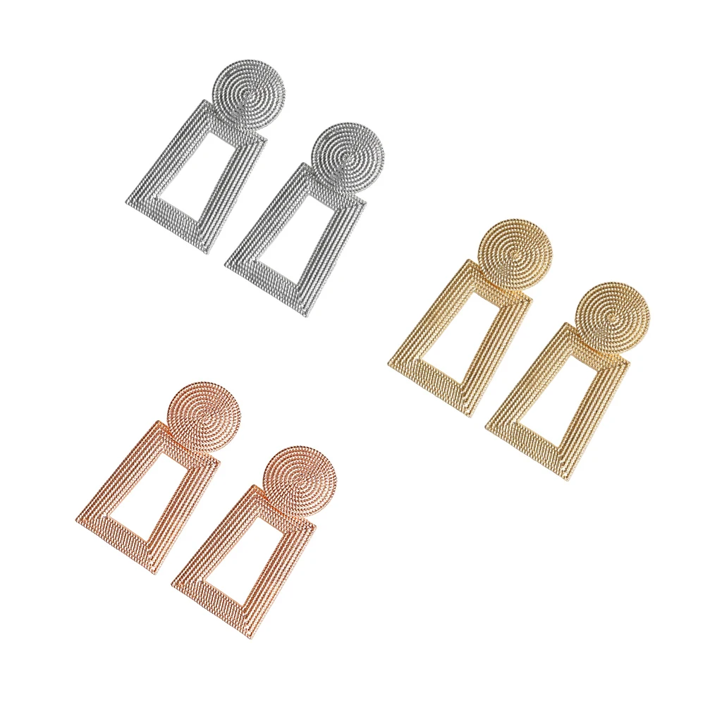 Новые стильные современные золотые серьги для женщин геометрические западные