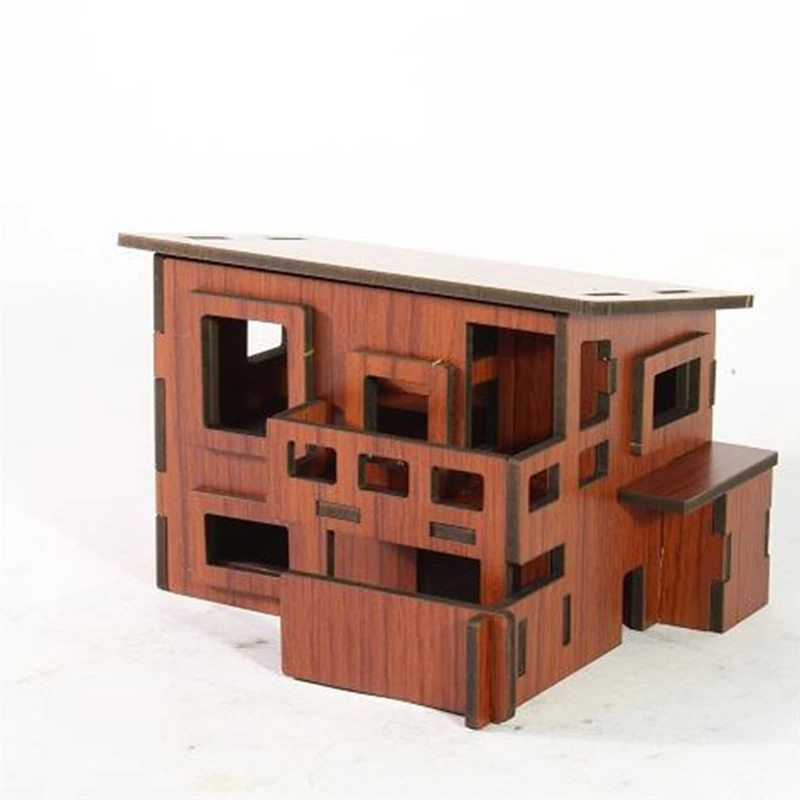 

3D Wood Puzzle DIY Model Kids Toy France Villa House Puzzle 3d Building,wooden Puzzles Baby Gift Unisex Tangram/jigsaw Board