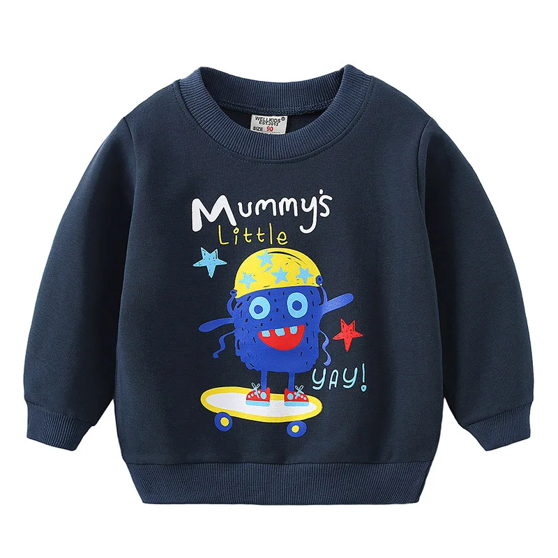 Осенние толстовки для мальчиков Детские свитшоты детский пуловер хлопковые топы