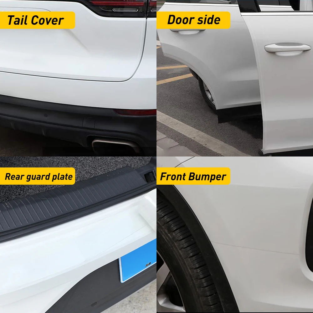 

Universal Scratch-Resistant Rear Bumper Guard Car Door Sill Stickers Protector Transparent For Toyota RAV4 2019 Car Accessories