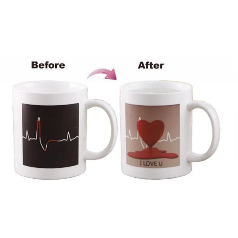 

Термочувствительная кружка с изменением цвета, 350 мл