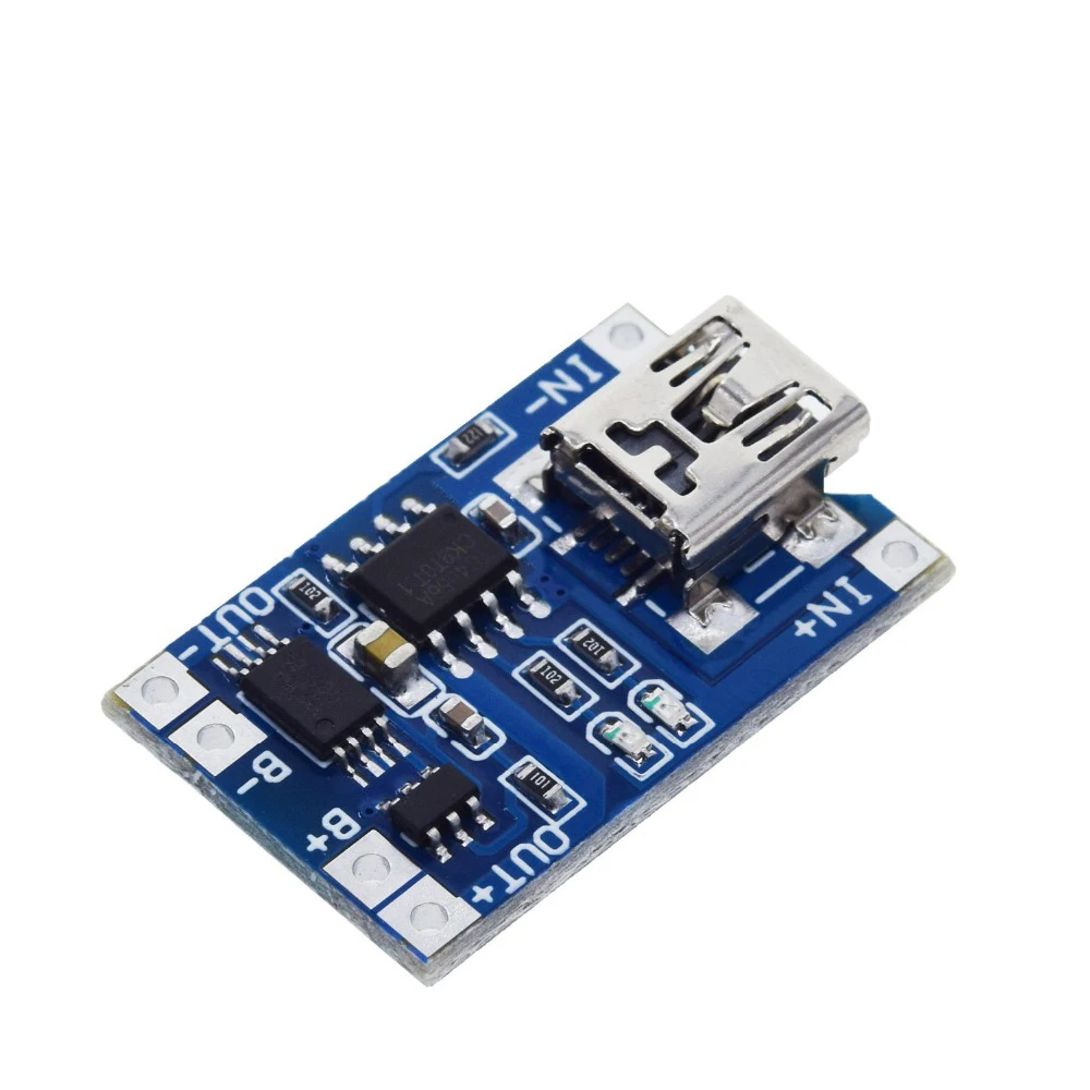 1PCS 5V 1A Micro USB 18650 type-c Lithium Battery Charging Board Charger Module + Protection Dual Functions TP4056 | Электроника