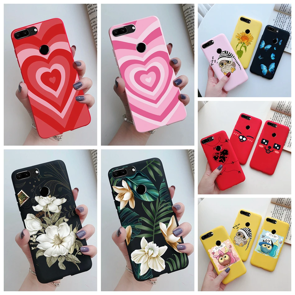 Чехол для Honor 9 Lite, милый мягкий силиконовый чехол с сердечками, чехол для телефона Huawei Honor 9 Lite, чехлы для Honor 9 lite, задняя крышка