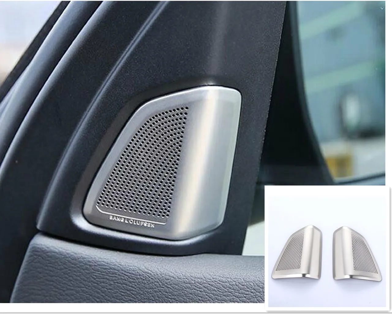 

For BMW X5 F15 2014-2017 Stainless Steel Audio Speaker Tweeters Cover Trim