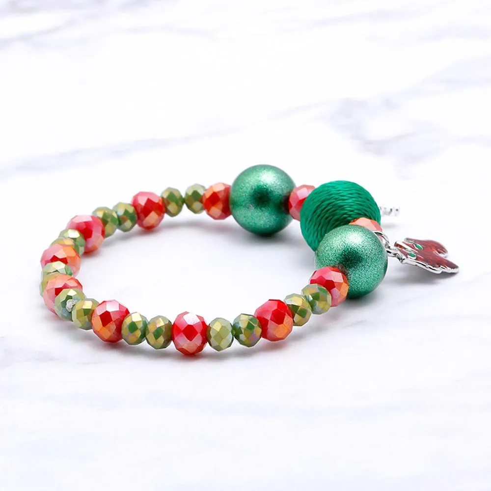 

Bracelet Autumn Winter Christmas Bead Santa Claus Snowflake Candy Drop Ornaments Bangles Lady Bracelet Sweet Hand Jewelry