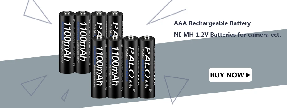 PALO 8 шт. AAA аккумуляторная батарея aaa ni-MH 1,2 в батареи с ЖК-дисплеем зарядное устройство для aa aaa ni-MH ni-cd батареи