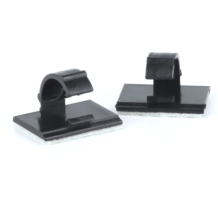 

10pcs WCC-2 Cable Clamp Self Adhesive Wire Clip Tie Fixer Mounting Desk Line Holder Organizer Management Fastener White Black