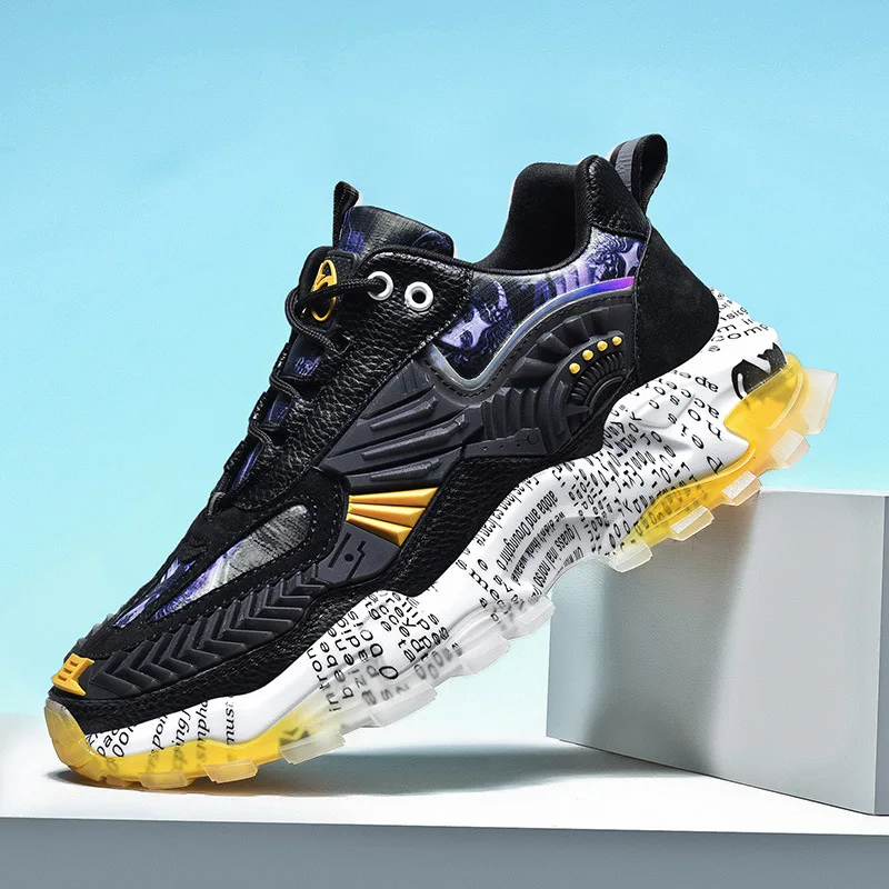 

Men's shoes autumn 2021 new men's trendy shoes fashion Korean version of the trend to help men's sports and leisure net red old