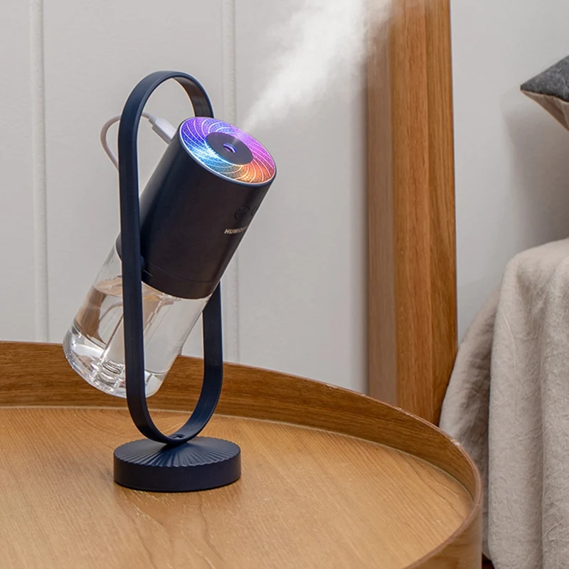 

Top Deals Shadow Negative Ion Blue Humidifier Colorful Night Light Desktop Office Home Bedroom Humidifier