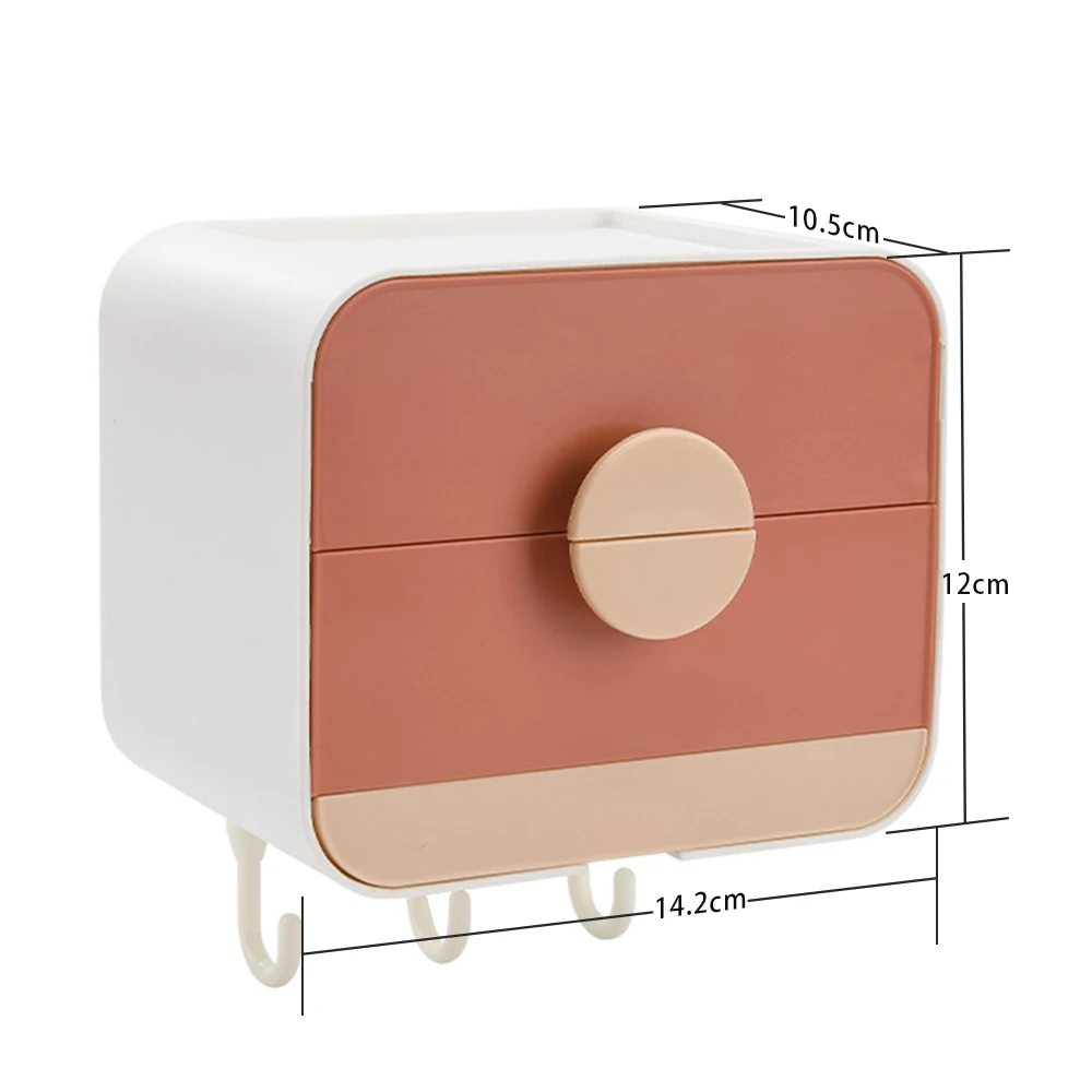 

Wall Mounted Double Layer Plastic Storage Box Makeup Wall Mounted Double Layer Soap Box Cosmetic Organizer