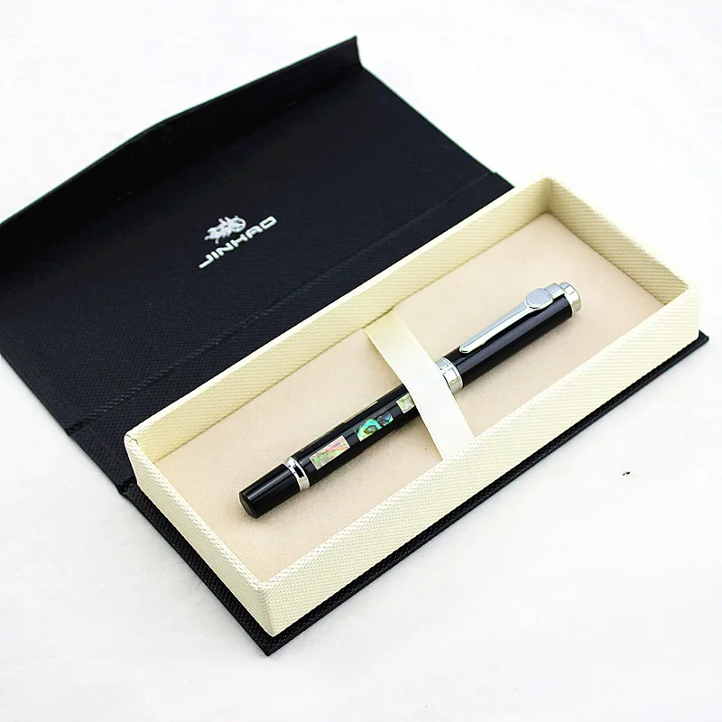 JINHAO 8802 уникальная перьевая ручка с серебристым зажимом школьные канцелярские