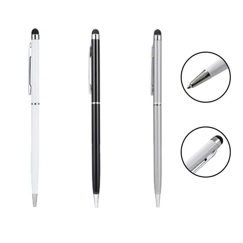 Шариковая ручка 2 в 1 емкостный сенсорный экран стилус для iphone Samsung Xiaomi Huawei Lenovo ipad