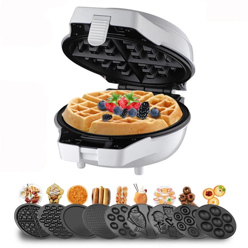 

Waffles Maker Electric Waffle Machine Removable Plates 800W Breakfast Machine Bubble Egg Cake Oven 220V Waflera Mini Pot