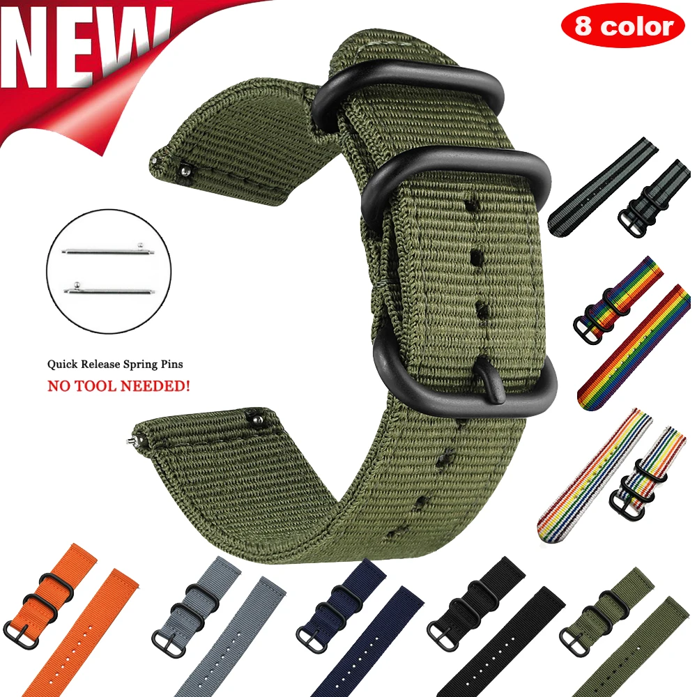 

Ремешок для смарт-часов Samsung Galaxy Watch 46 мм/3 45 мм/Gear S3 Frontier/Classic, нейлоновый браслет для наручных часов, 22 мм