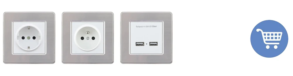 Atlectric ЕС/DE/RU стандартная заземляющая розетка 146 мм* 86 мм штепсельная розетка электрическая розетка из нержавеющей стали