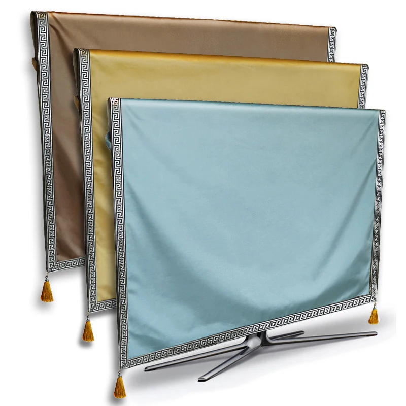 

TV Dust Cover Luxury Pure Weatherproof Dust-proof Protect LCD LED Plasma Television Tissue Table Runner Cloth Mat Cushion Cover