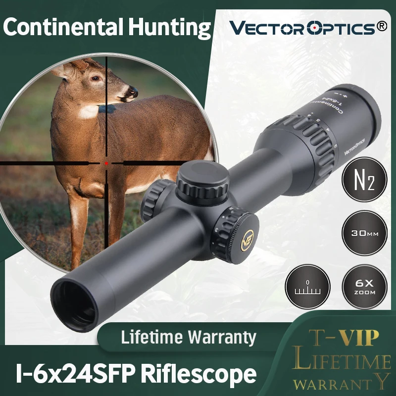 Vector Optics Continental HD 1 6x24 охотничий оптический прицел для винтовки 90% светильник