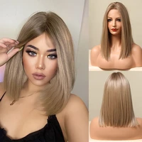 henry margu short straight lace front synthetic wigs blonde shoulder length natural wigs with baby hair for daily cosplay party