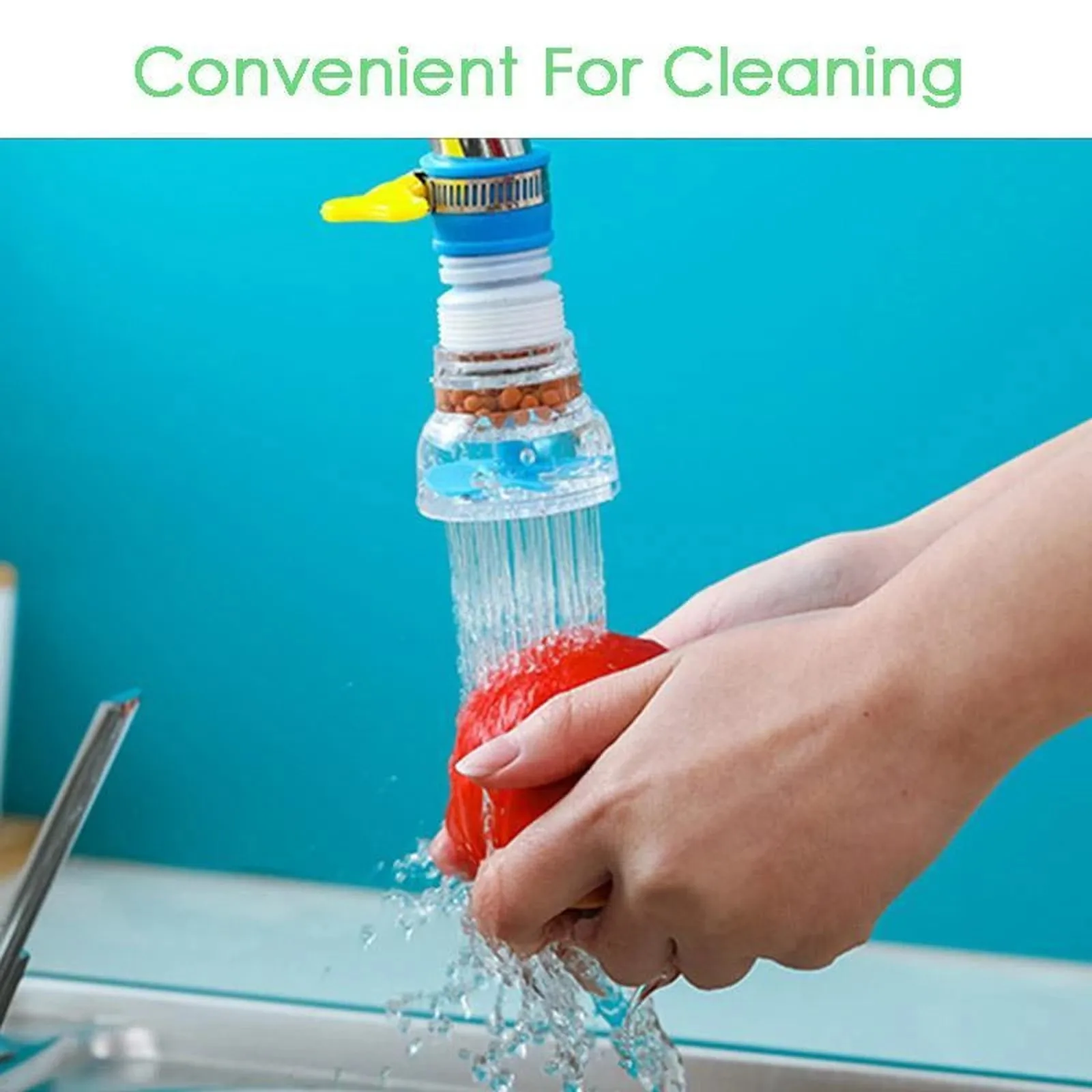 

New Kitchen 360-degree Rotating Splash-proof Water Purification Filter Water Saving Nozzle Easy to Install Splash-Proof Faucet F