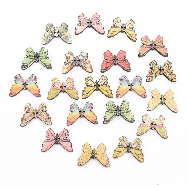 50 шт./пакет Деревянный Бабочка разноцветный аксессуары для украшения дома
