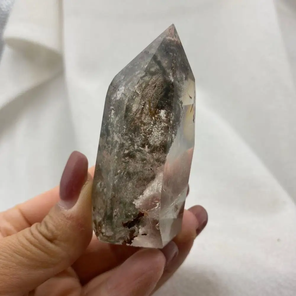 Кристал Фантом камень призрак кварцевая башня Wicca Cristal Islande Pierre Naturelle Cristaux