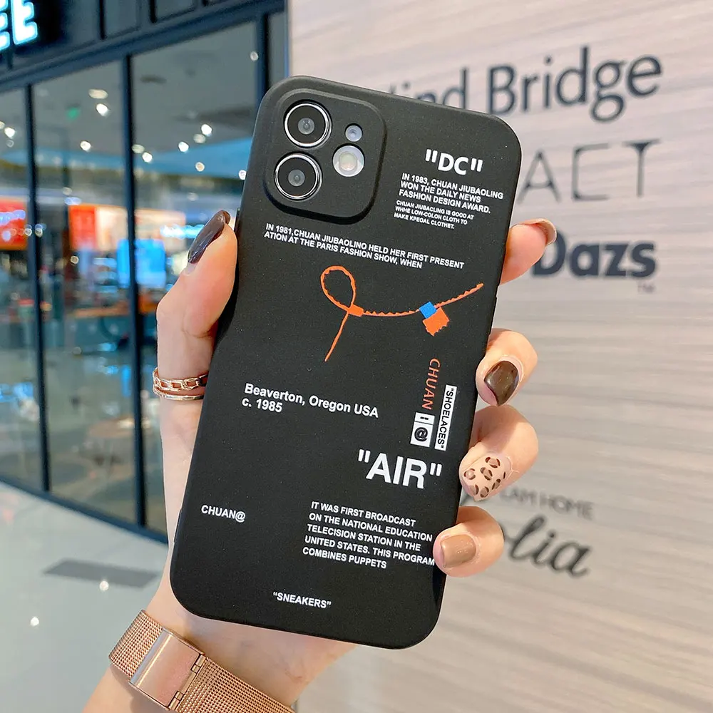 cute tides brand sneakers phone case for iphone 12 mini 11 pro x xr xs max 7 8 6 plus luxury of label letter silicon cover coque free global shipping