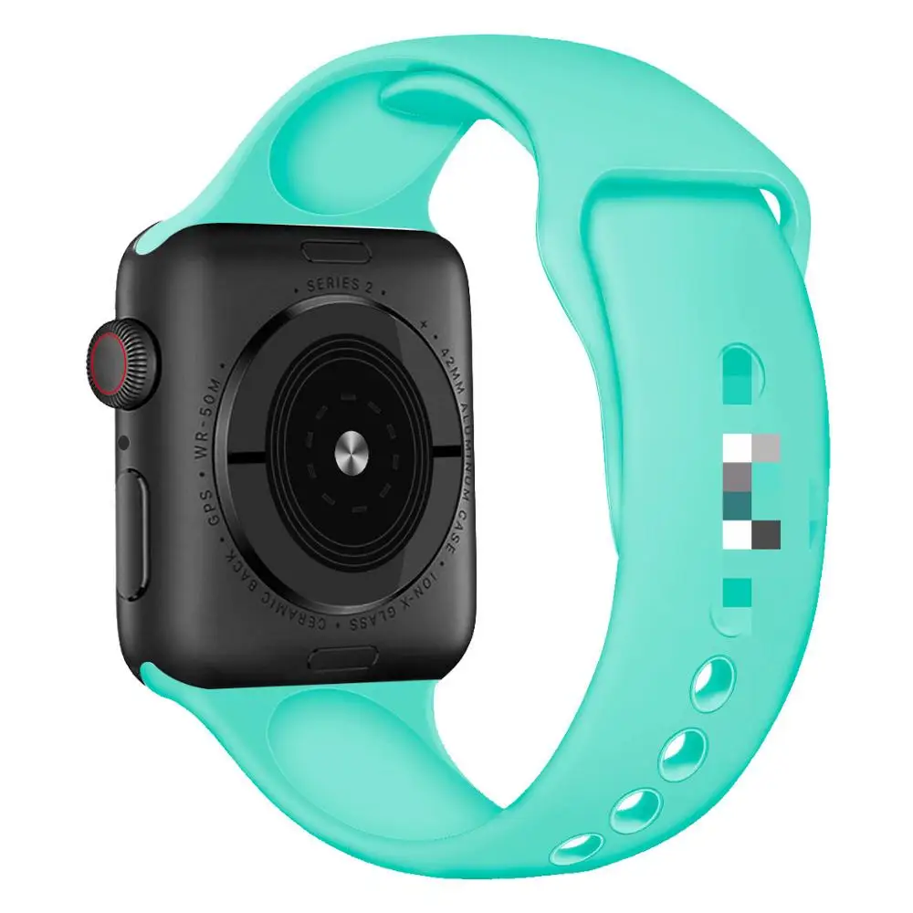 Ремешок для Apple Watch 5 4 3 2 1 42 мм 38 мм 24 цвета мягкий резиновый ремешок силиконовые спортивные полосы для Iwatch 5 4 3 40 мм 44 мм - Цвет ремешка: 29