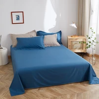 100 cotton bed sheet 17 solid color bed line with elastic sheet silky soft cotton bedding set queen king size flat sheet