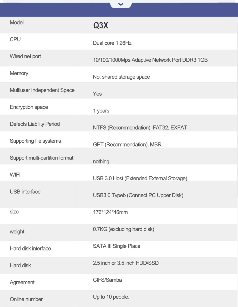 Мобильный сетевой жесткий диск Airdisk Q3X USB3.0 NAS Family Network Cloud Storage удаленный мобильный 3