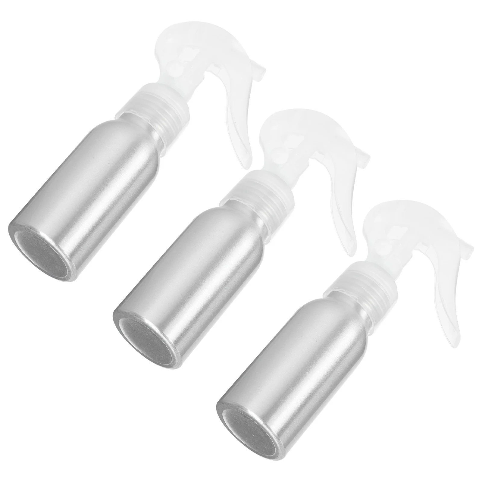 

3Pcs Aluminum Sprayer Bottle Portable Press Bottle Liquid Dispenser Silver