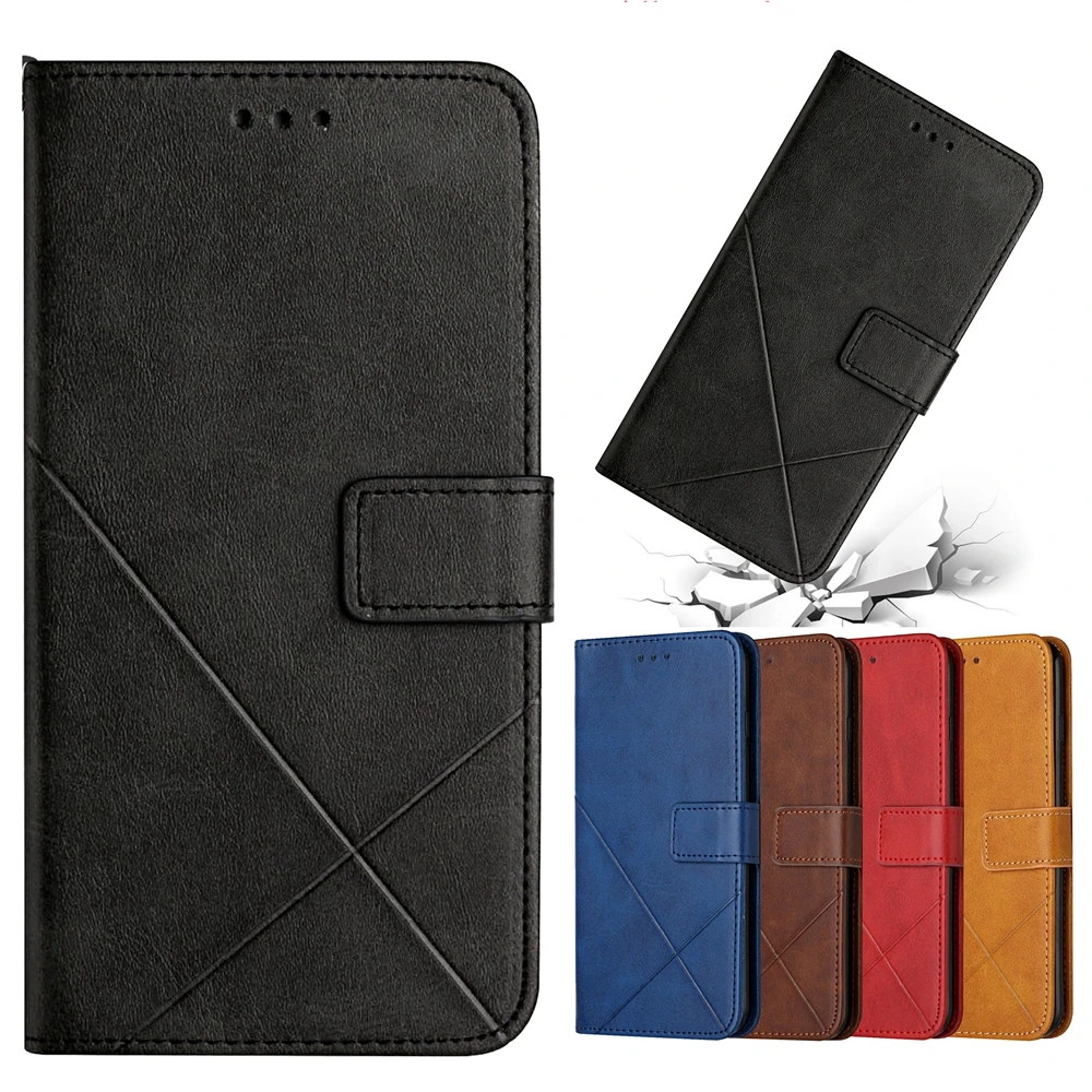 

Leather Book Case for Samsung Galaxy S22 S21 Ultra S20 FE 5G S10 Plus S10E Cases Luxury Splice Wallet Flip Phone Back Cover Men