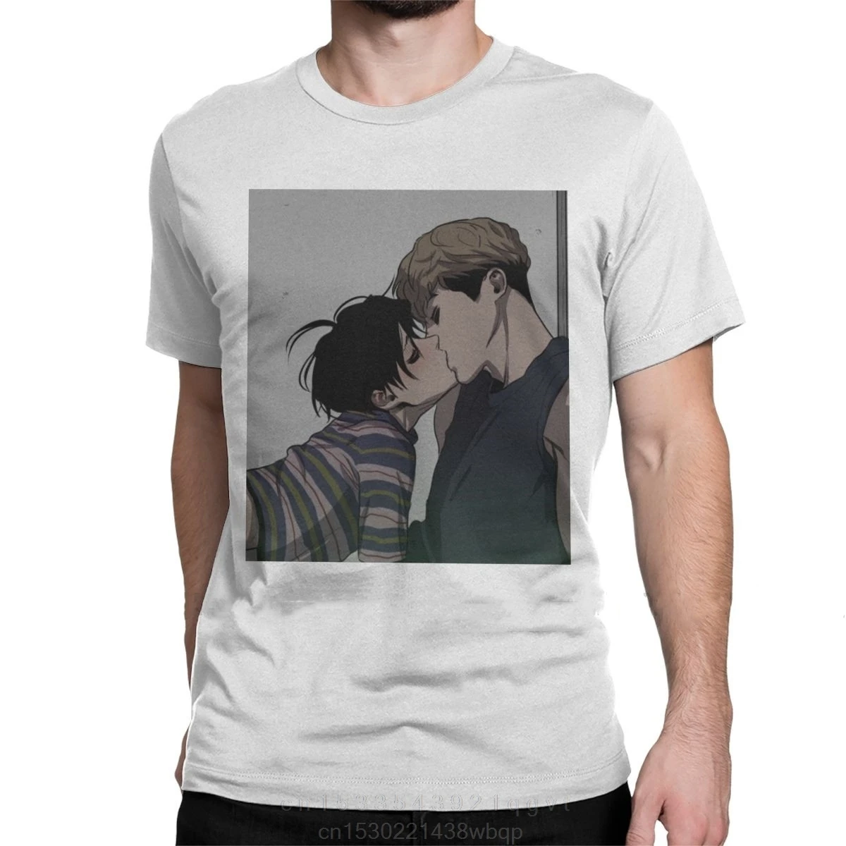 

Мужские футболки Sangwoo Yoonbum, Корейская одежда Yaoi для манги, модная футболка с круглым вырезом, размера плюс футболка