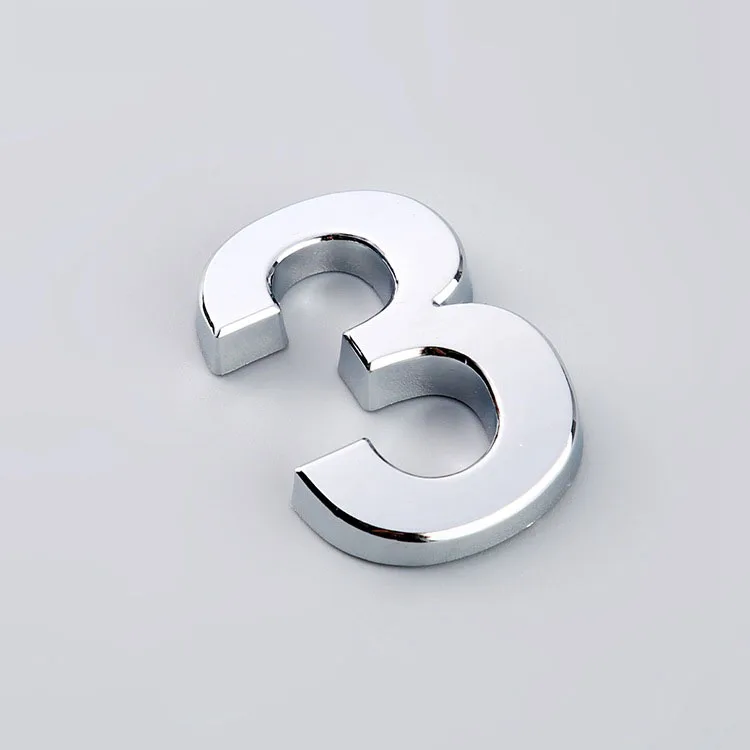 1 шт. 0-9 ABS пластик Материал серебряное покрытие 5 см Отель пол цифровой вывески