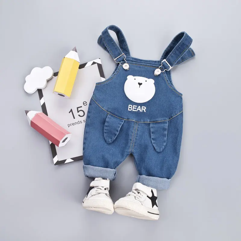 Комбинезон для маленьких девочек комбинезон на лямках с медвежонком мультяшным