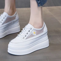 breathable mesh shoes summer shoes womens shoes summer new style 2021 fashion ladies inner increase mesh white shoes women