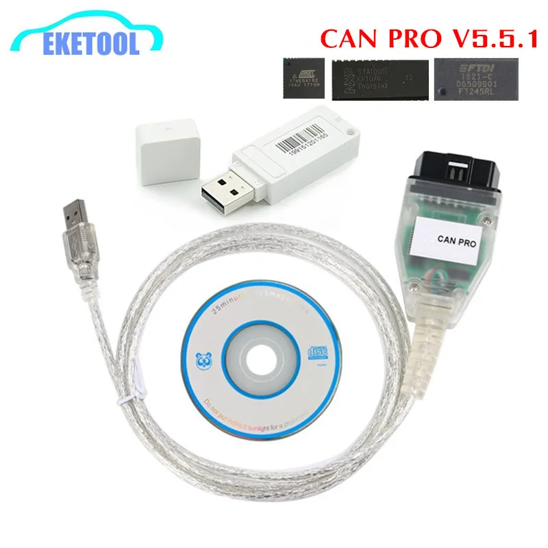 VCP сканер SW 5.5.1 для VAG CAN PRO диагностический инструмент FTDI FT245RL чип OBD OBDII BUS UDS K-Line V5.5.1