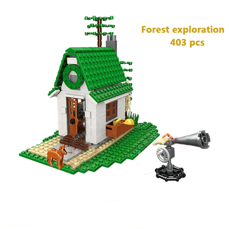 Конструктор городской город улица вид ферма деревня набор строительных блоков