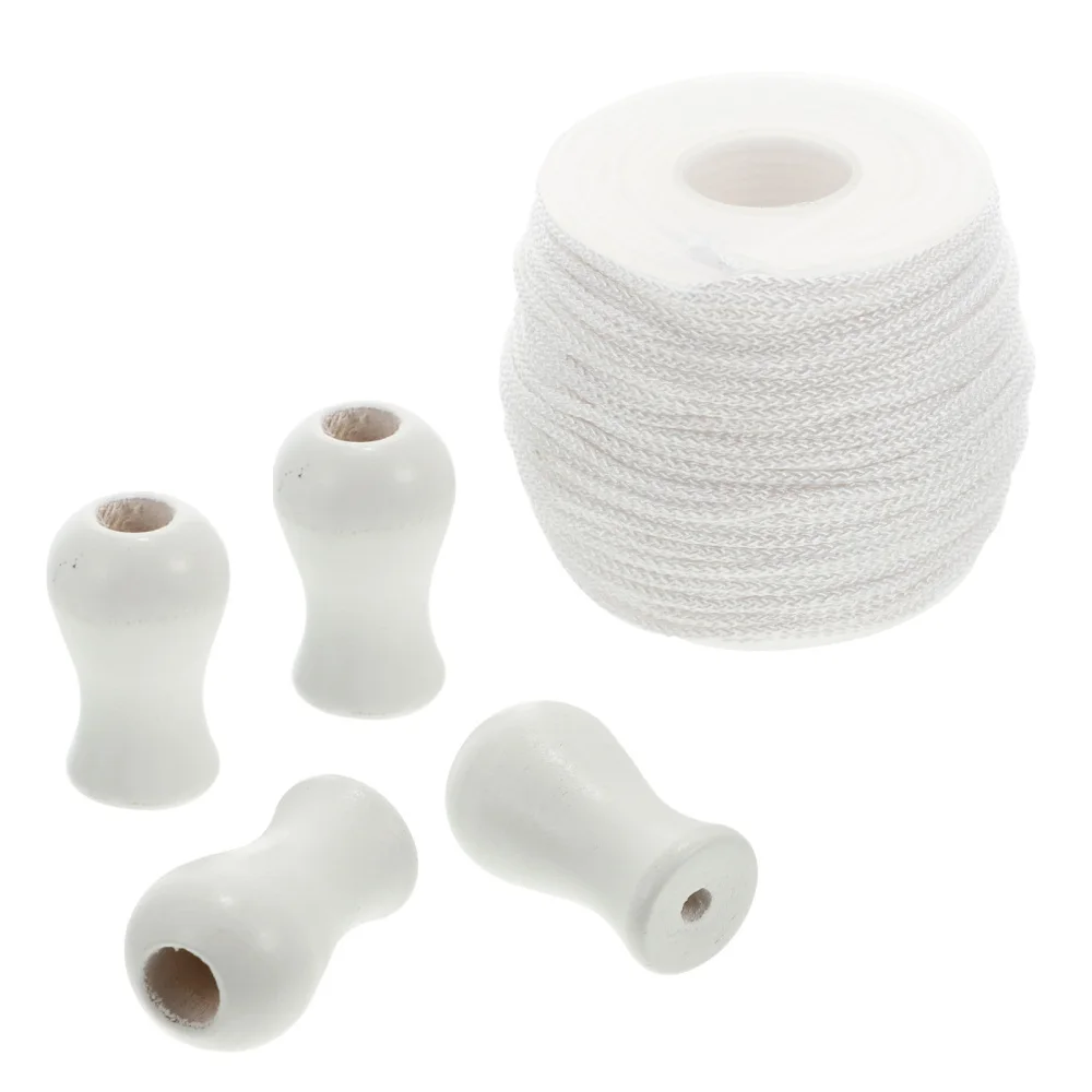 

1 Set Wooden Bead Blinds String Drawstring Curtain String Curtain Decoration