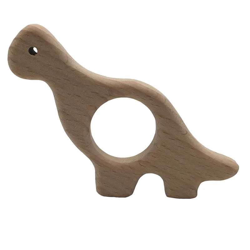 DIY динозавр Юрского периода форма ребенка деревянный Прорезыватель пищевого