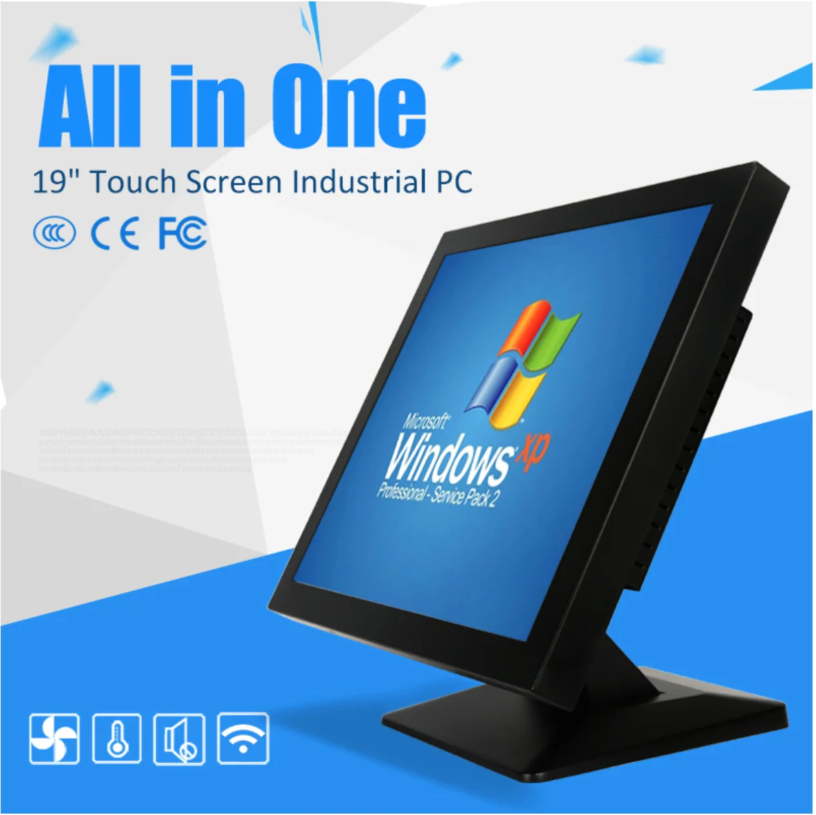 All in one kiosk 17 inch android OS industrial mini pc touch screen monitor Industrial tablet pc