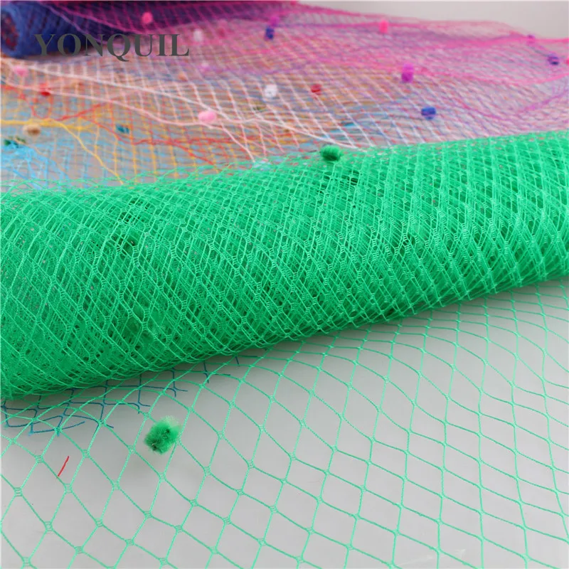 

25 CM Width Birdcage Veils With Dot Wedding Fascinator Hat Mesh DIY Hair Accessories Net Fabric Headwear Veillings 5Yards/Lot