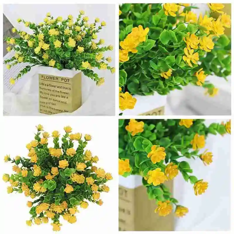 Эвкалипта Моделирование Букет маленький Лотос Искусственные цветы на открытом