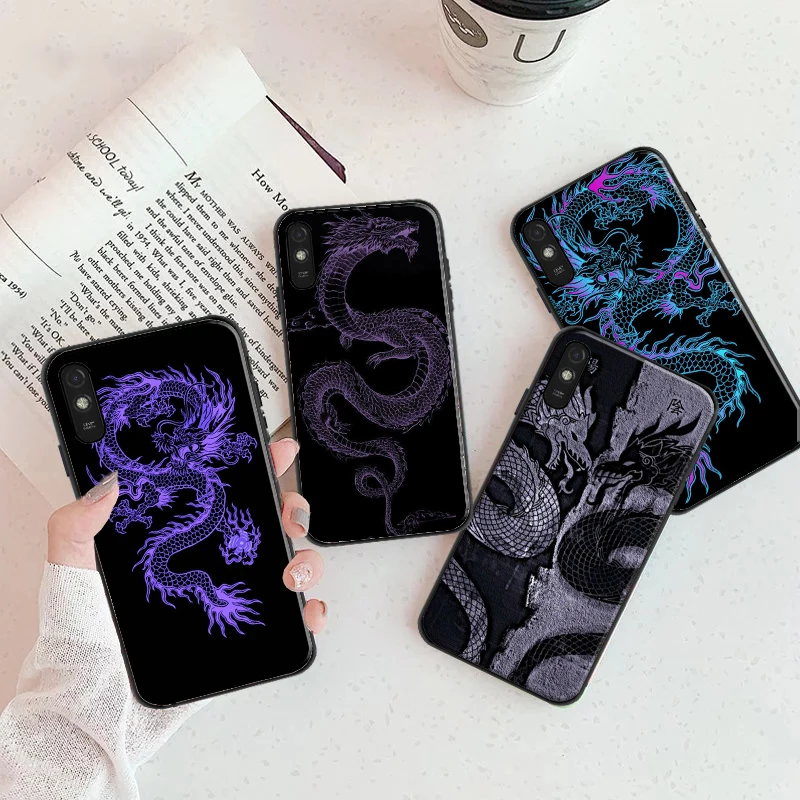 

Fashion Dragon Animal Pattern TPU Phone Case For Xiaomi Redmi 7 7A 8 8A 9 9i 9AT 9T 9A 9C Note 8 8T Back Cover Fundas Coque