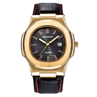 curdden big brand watches mens fashion leather band business calendar vintage quartz wristwatches montres de marque de luxe 1520