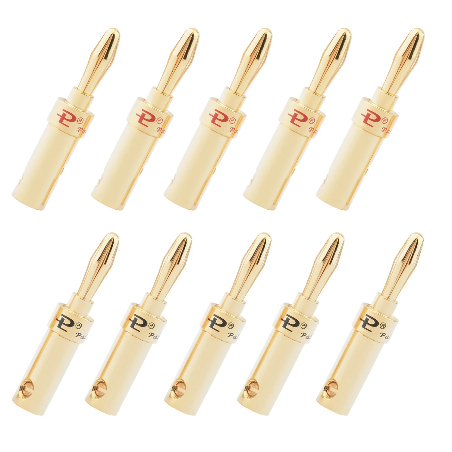 

Bescoos 10 шт. позолоченный Банановый штекер из чистой меди, сварочный аудио усилитель, терминал, разъем для динамика