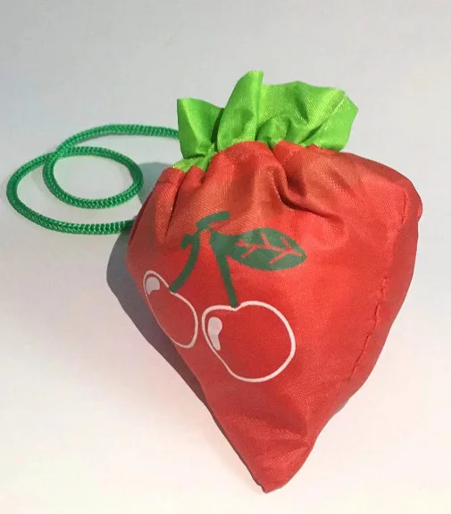Cherry 1 шт. многоразовая хозяйственная сумка для женщин, для овощей, фруктов, эко, многоразовая складная сумка для покупок, чехол, милая большая сумка для хранения, тканевая сумка - Цвет: Cherry