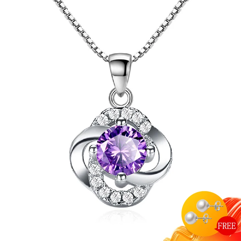 

Элегантное ожерелье из серебра 925 пробы, ювелирные изделия с цирконом, подвеска из драгоценного камня, модные украшения для женщин, подарок ...