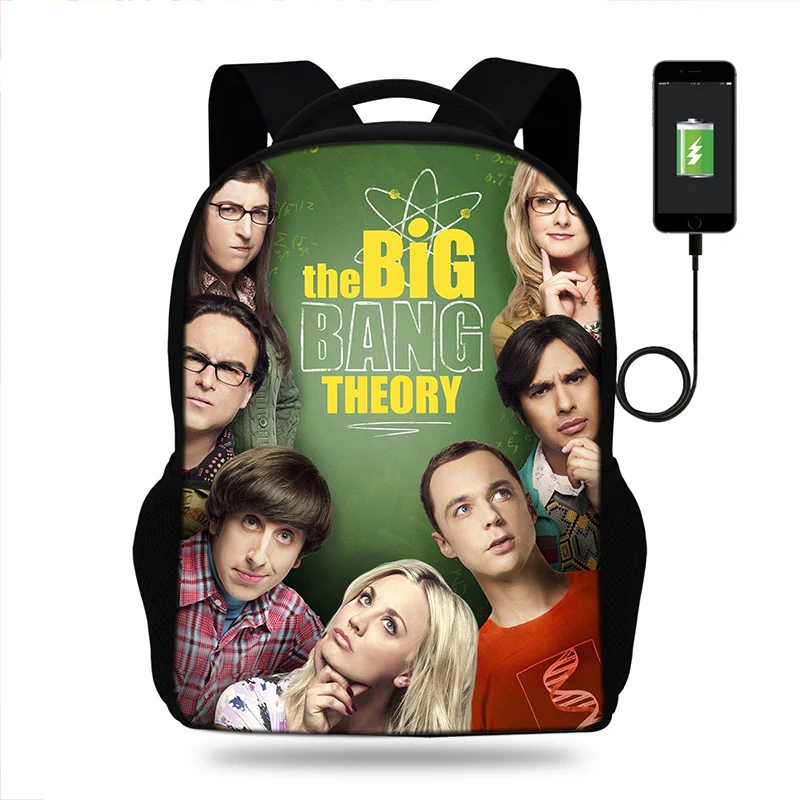 Рюкзак для ТВ шоу Теория большого взрыва женщин и мужчин повседневный рюкзак